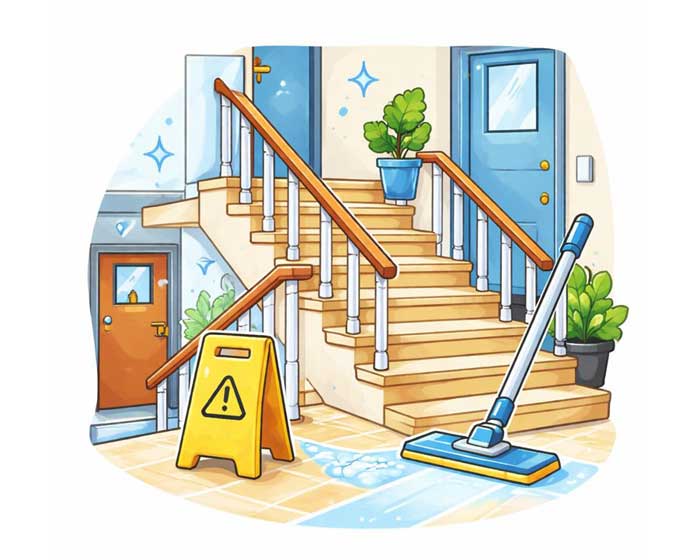 Treppenhausreinigung mit Sauber Habibi - Ihr Reinigungsunternehmen in München